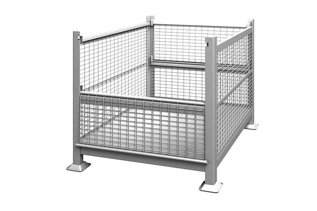 Rigid Wire Container Dual Drop Gate 1